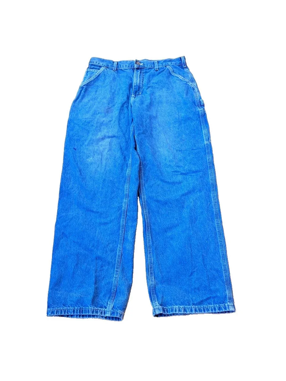 Carhartt B13 Dungaree Fit Carpenter Jeans 34x30 Blue Y2K Denim Workwear